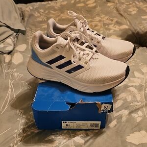 Adidas White and Navy Running Shoes